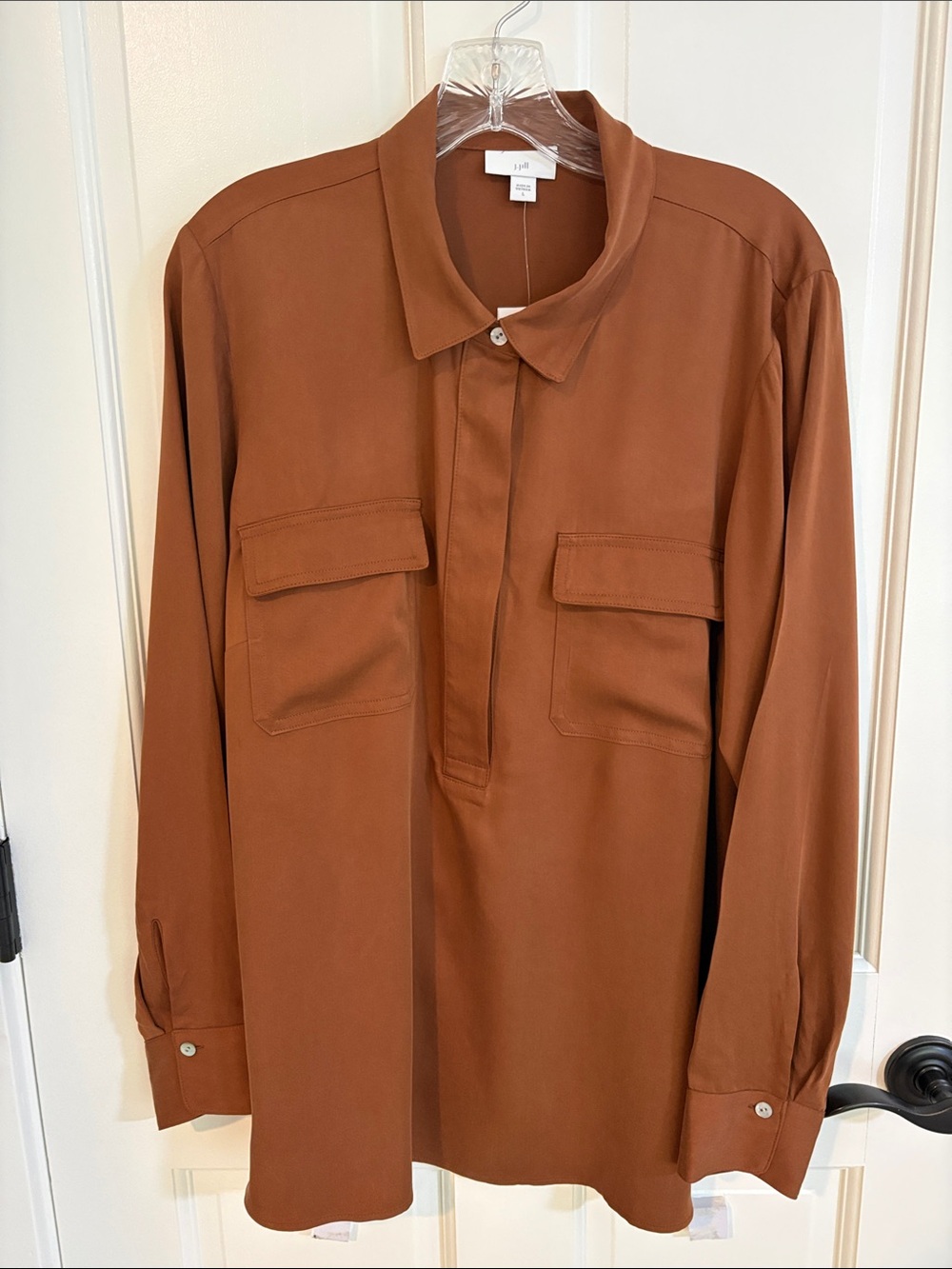 J. Jill NWT Size Large Nutmeg Button-Up Shirt
